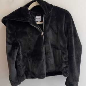 Black teddy bear jacket